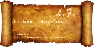 Linkner Fabiána névjegykártya
